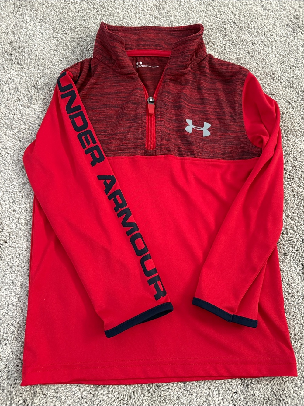 Under Armour toddler Red Quarter-Zip Performance Pullover 4T